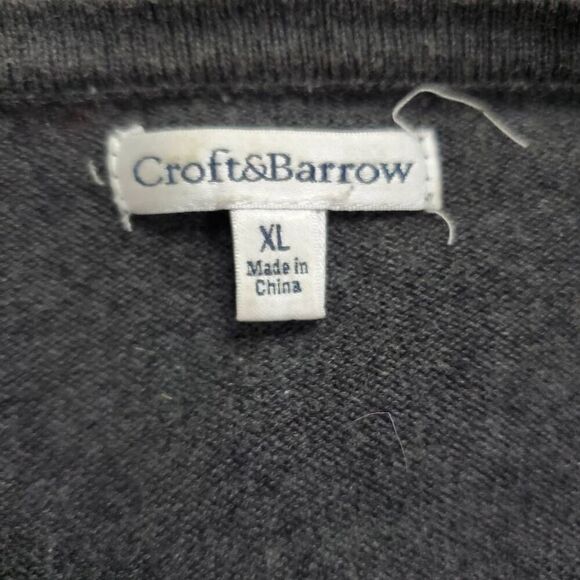 Croft & Barrow XL Gray Cardigan Sweater - Picture 4 of 6